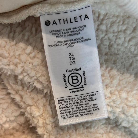 Athleta Ivory Tugga Sherpa Hoodie (SIZe XL - Picture 6 of 7